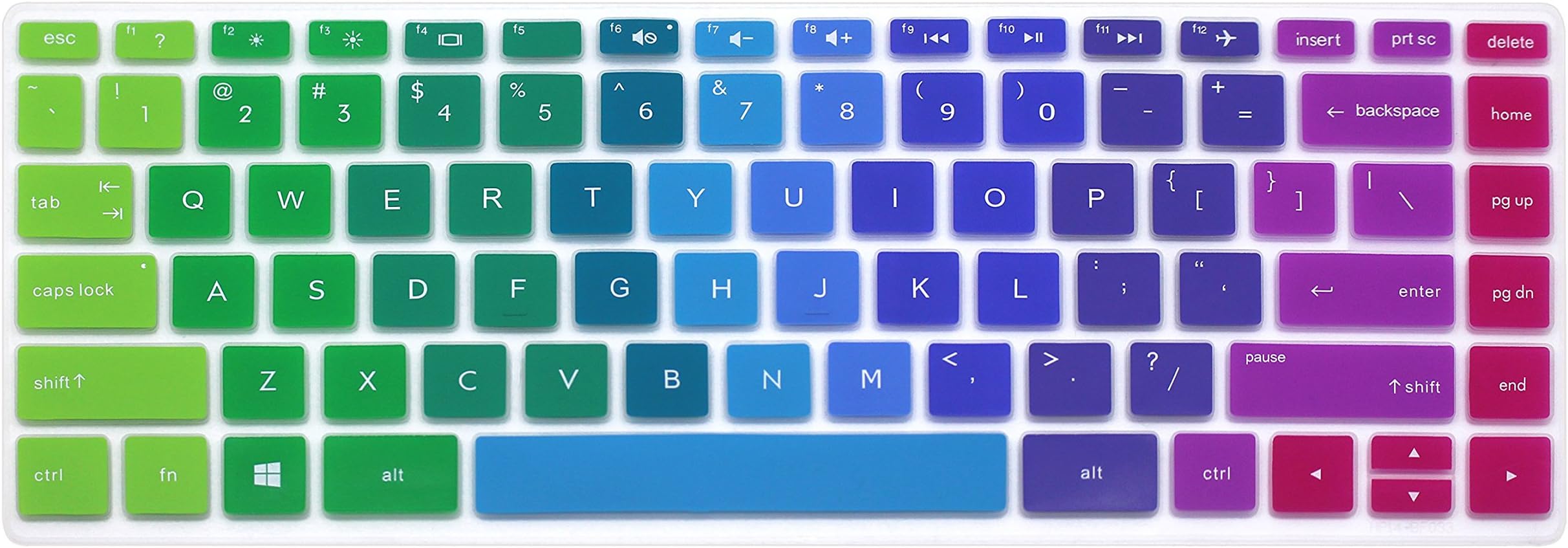 YYubaoKeyboard Skin Compatible with 14 inch HP Pavilion x360 14M-BA 14M-BA011DX 14M-BA013DX 14M-BA015DX 14M-BA114DX, HP 14-BW Series 14-BW006NR 14-BW010NR 14-BW065NR 14-BK061ST 14-BK091ST -Rainbow