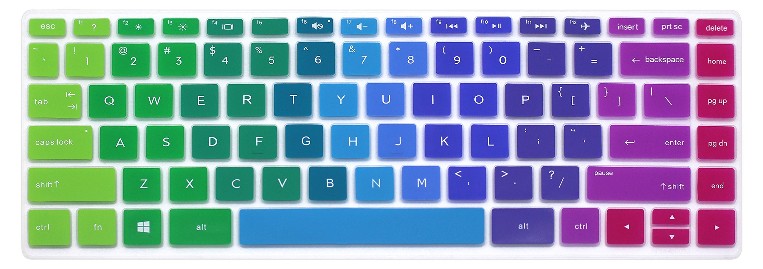 YYubaoKeyboard Skin Compatible with 14 inch HP Pavilion x360 14M-BA 14M-BA011DX 14M-BA013DX 14M-BA015DX 14M-BA114DX, HP 14-BW Series 14-BW006NR 14-BW010NR 14-BW065NR 14-BK061ST 14-BK091ST -Rainbow