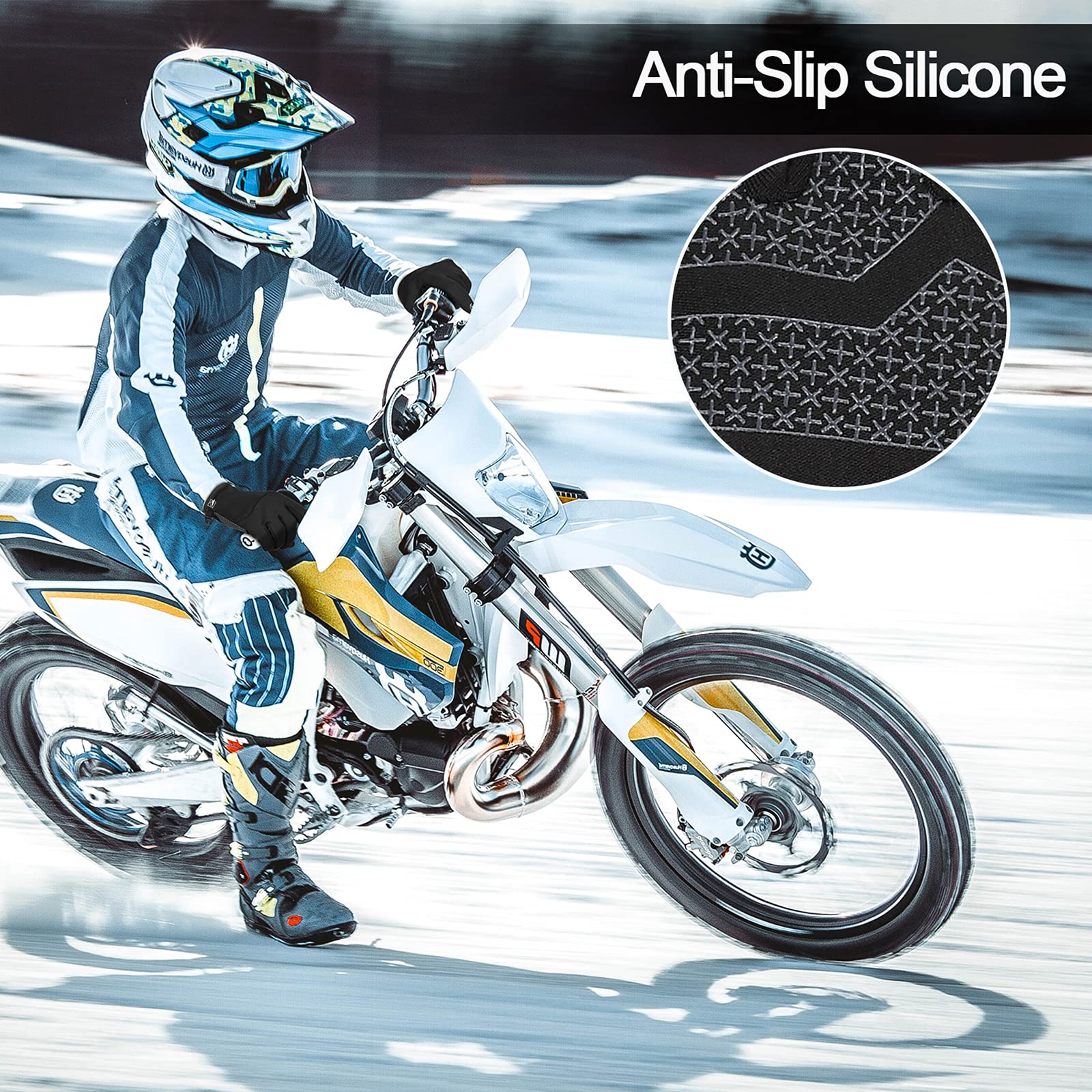 TOLEMI Thermal Gloves, Winter Gloves Running Warm Liner Gloves Anti-slip Touch Screen Gloves for Men Women Sport Walking Riding Driving Cycling