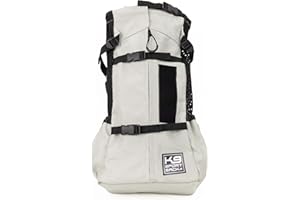 K9 Sport Sack Air 2 - Medium, Light Grey - Ideal for Dogs with 17-19” Back Length - Durable, Breathable Backpack-Style Carrie