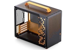 JONSBO/JONSPLUS Z20 Orange/Black Micro-ATX Mini Tower Pc Case,with Detachable Carrying Handle, Mini Size, High-Performance Ha