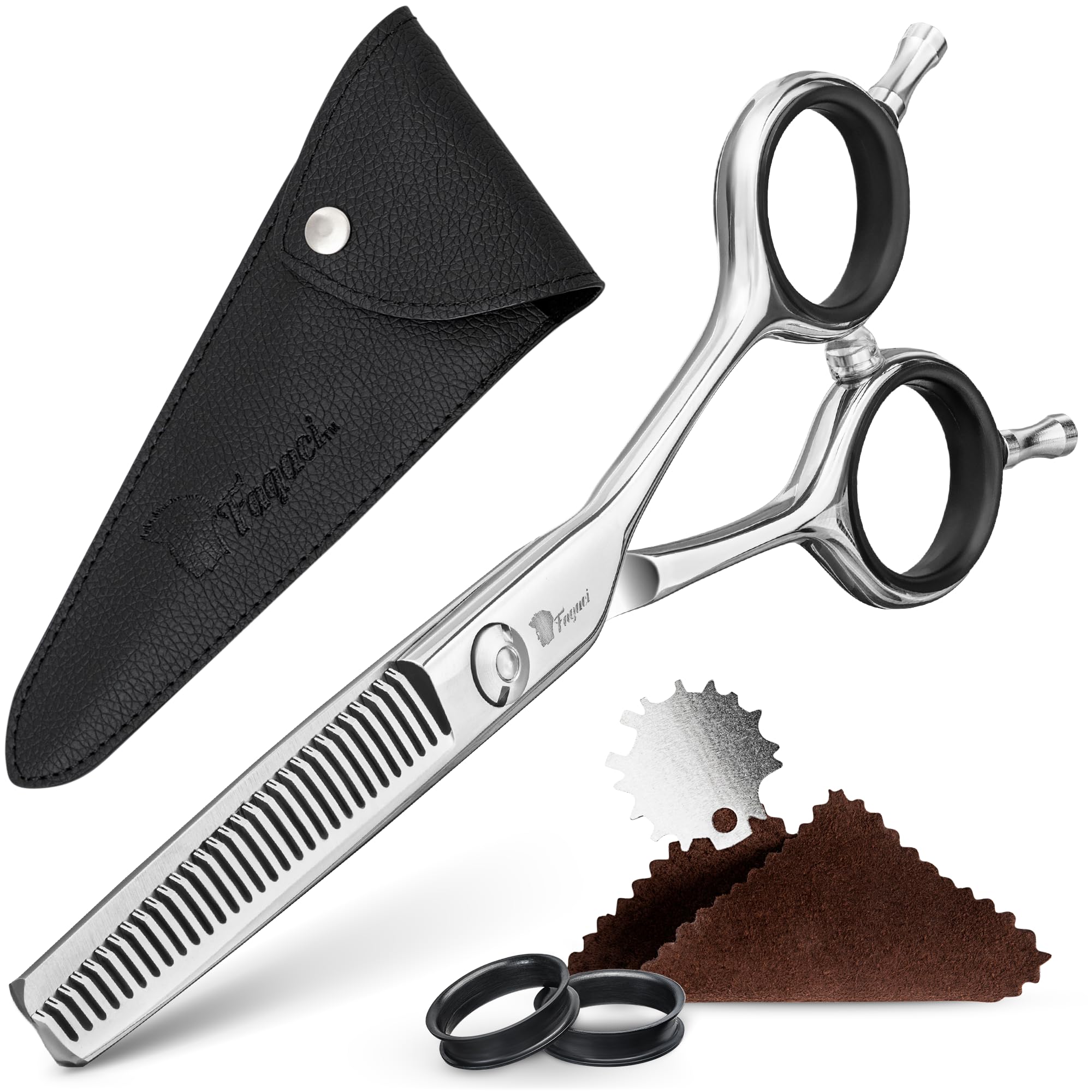 Photo 1 of Fagaci Hair Thinning Scissors 6" with 440C Steel, Extreme Sharpness & Precise Cuts Texturizing Shears, Barber Thinning Shears, Hair Cutting for Women & Men, Slim Blades Texturizing Scissors