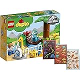 Duplo Lego 10879 - Jurassic World Dino-Streichelzoo, Spielzeug für Kleinkinder + Dinosaurier Stickerbogen