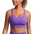 CRZ YOGA Softness Mold Womens Butterluxe Strappy Longline Sports Bra - Double Spaghetti Strap Workout Yoga Crop Top Athletic