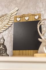 HomeZone Vintage Wooden Memo Board - Rustic Chalkboard Kitchen Decor view 3