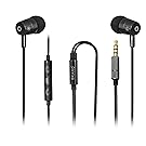 Skaro® SK-101B In Ear Headphones Earbuds In Ear Earphones with Stereo Bass Mic Microphone Noise Isolating with Remote Control Headphones for iPhone Samsung in ear with mic for iPhone, Samsung Mp3 (Black)