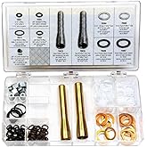 Edelmann 70013 Power Steering O-Ring, Teflon Seal, and Copper Washer Assortment with Tools