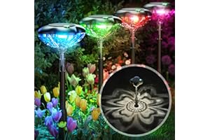 SFV® 6 Pack Solar Lights for Outside Pathway Lights, Clover Solar Garden Walkway Lights, 3 Mode Outdoor Solar Path Lights Maintain 14h of Landscape Lighting Decorative for Lawn, Yard, Patio