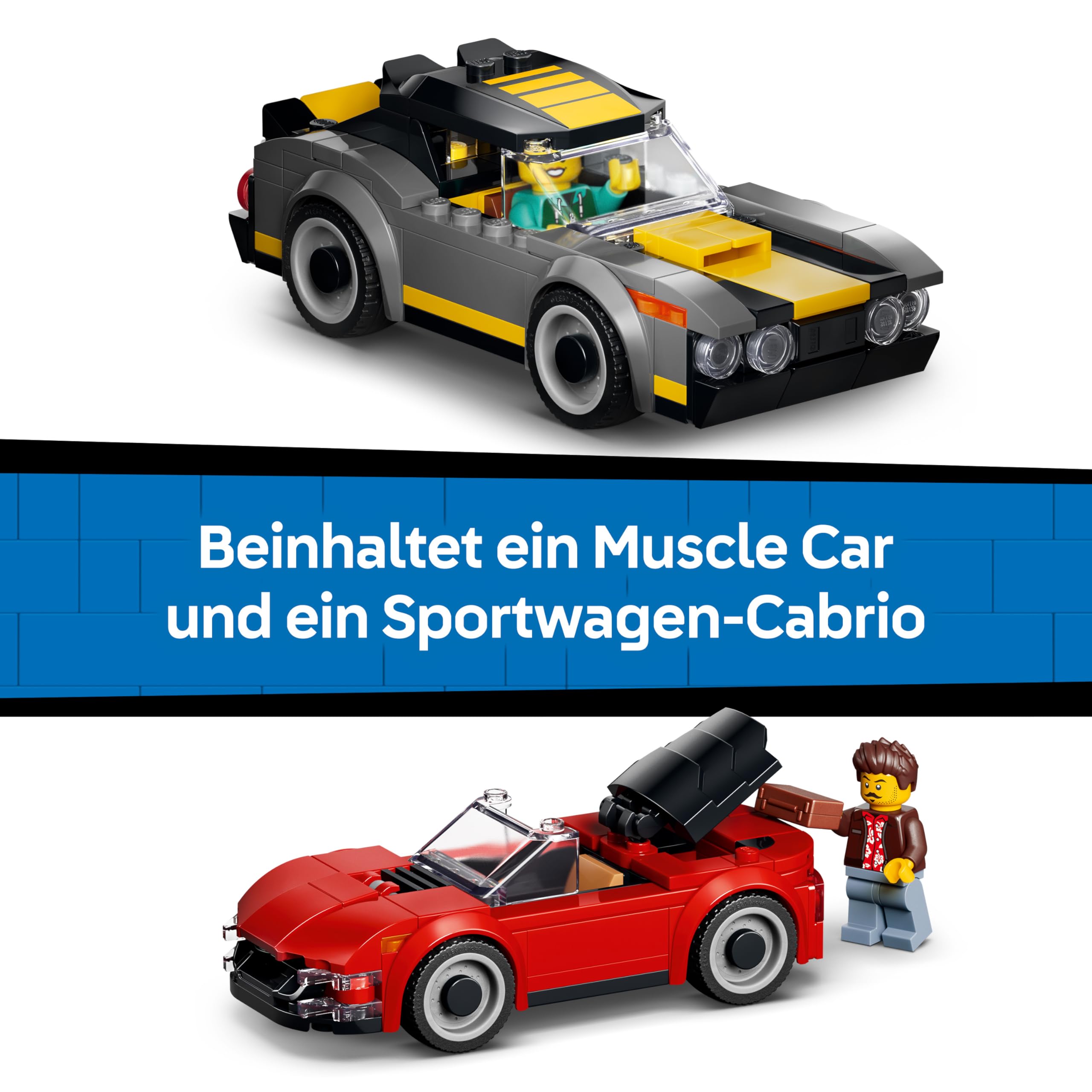 LEGO City Waschstraße Spielzeug - inkl. 2 Modellautos, Waschfunktion und 4 Minifiguren mit Zubehör - Geburtstagsgeschenk für Jungen ab 6 Jahren - 60497 4