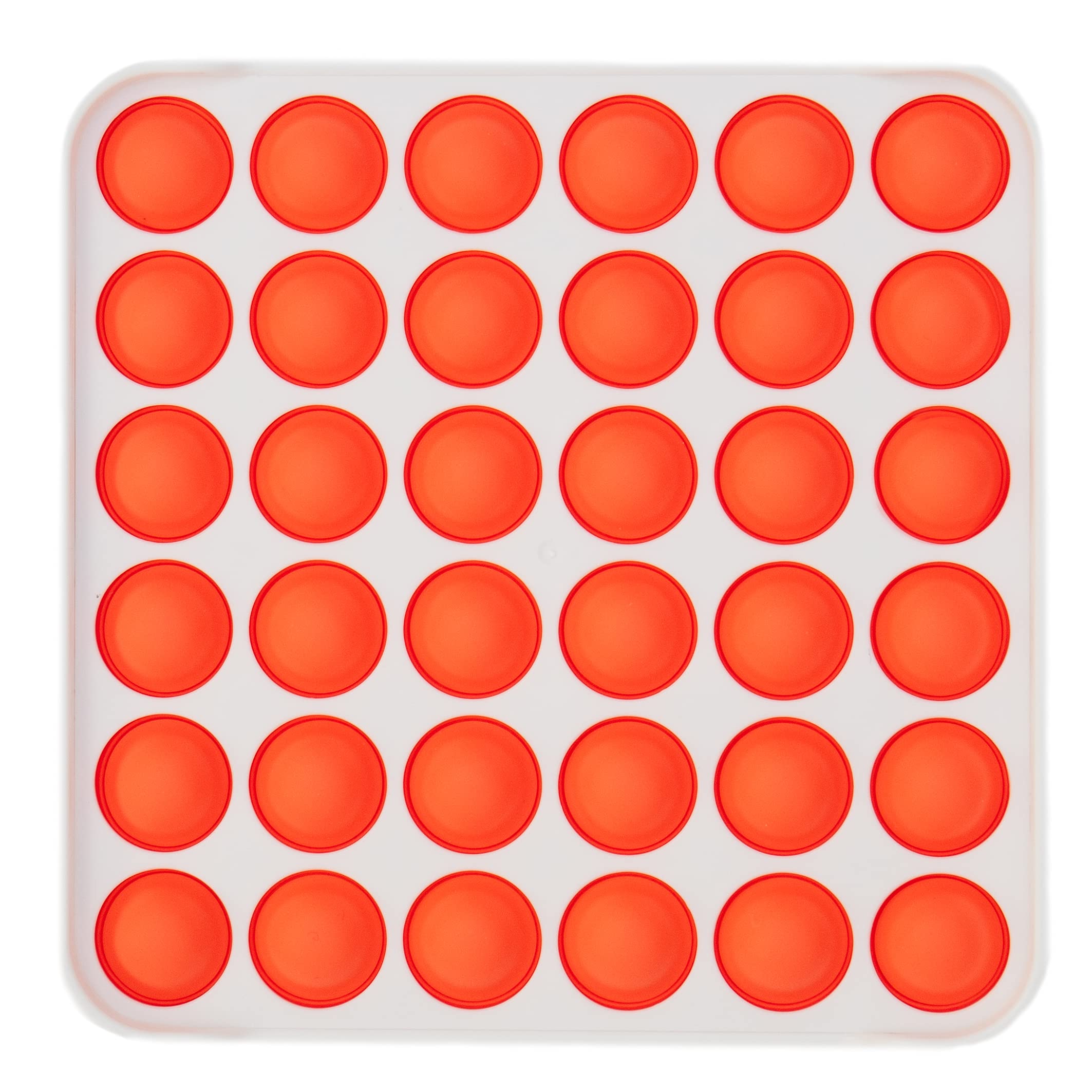 Kids Happy House Push Pop bubble fidget sensory toy perfect for autism and stress relief (Square, Pastel Red)