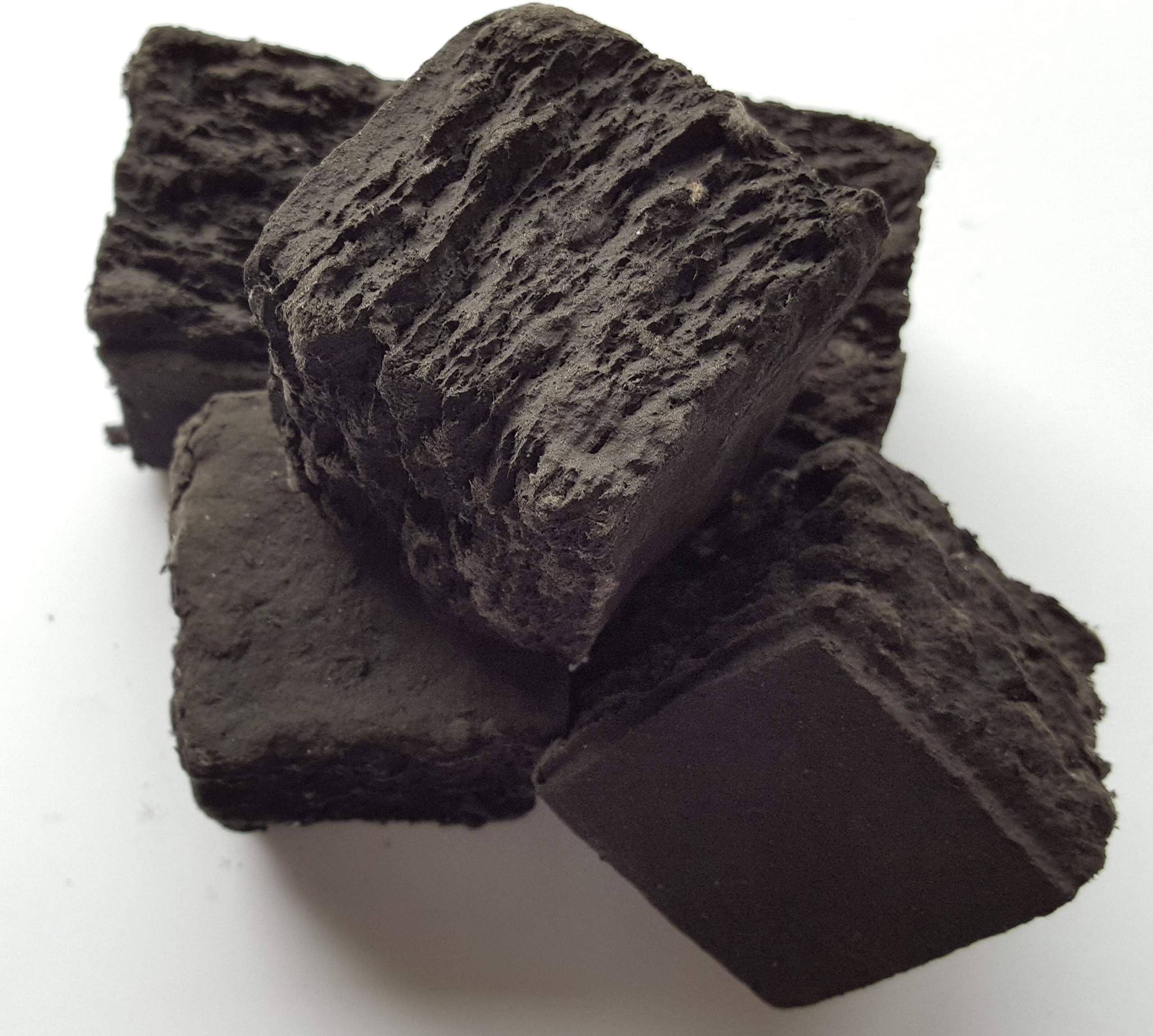 10 Large Square Gas Fire Coals. Ceramic Replacements for Gas/Bio Fuel/Living Flame Fires by Firebrand Direct