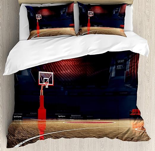 Amazon Com Basketball 3 Piece Bedding Sets Picture Of Empty