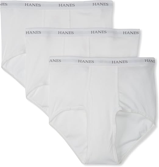 Men Mens Hanes White Briefs 3Pack Full Rise ComfortSoft S3XL 100