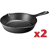Lodge H5MS Heat Enhanced and Seasoned Cast Iron Mini Skillet, 5-Inch - Pack of 2