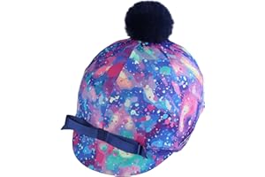 Harrison Howard Equestrian Riding Helmet Cover with Cute Bow Cover ONLY, Helmet NOT Included