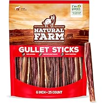 コヨーテの犬歯　50本セット（Sサイズ） Amazon.com: Natural Farm Gullet Sticks (6 Inch, 25 Pack