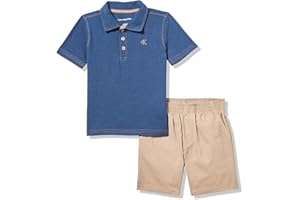 Calvin Klein boys 2pc Polo Short Set