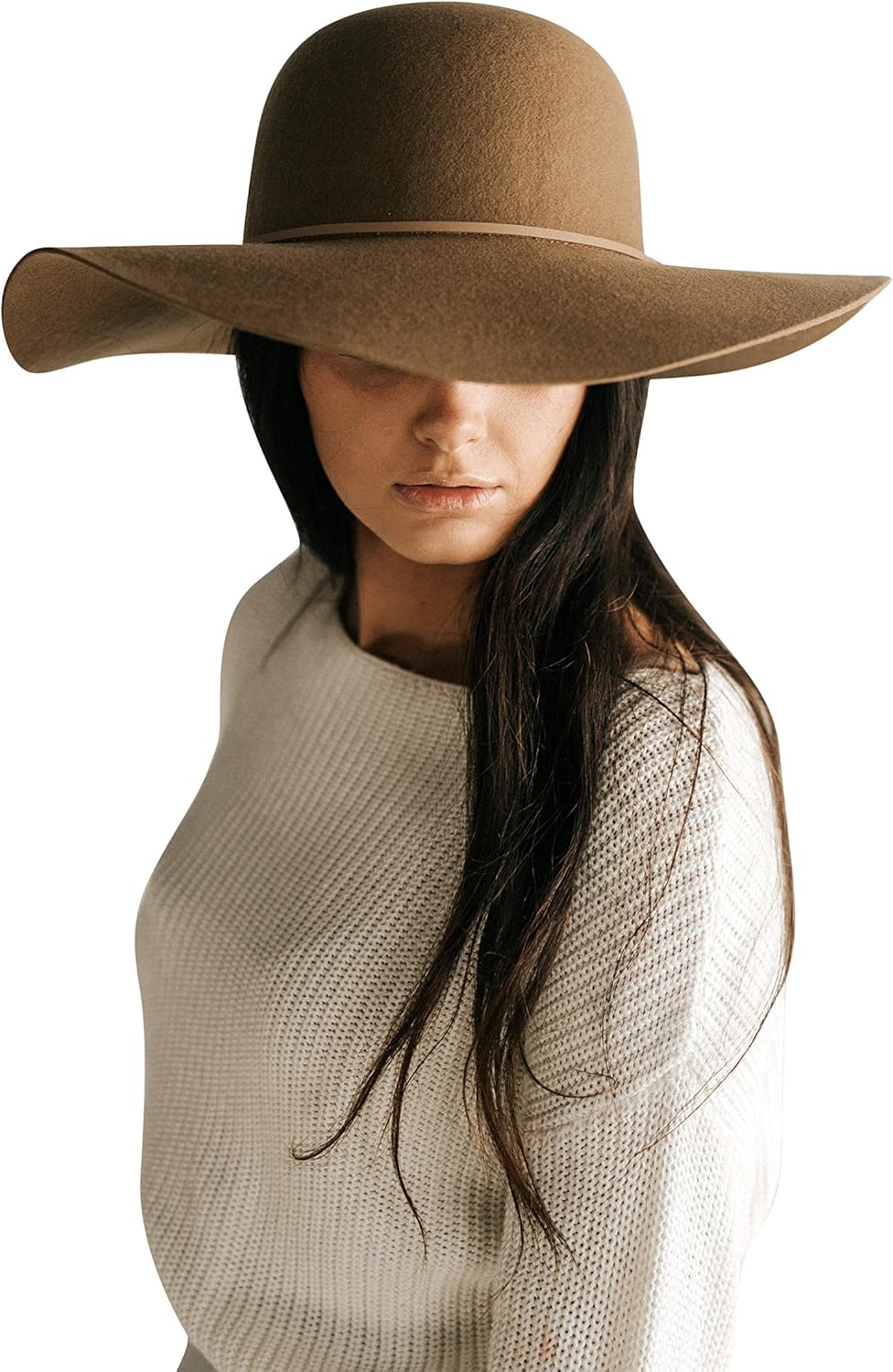 brown wool floppy hat