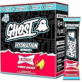 GHOST Hydration Sticks, 24 Electrolyte Powder Packets, Sonic Cherry Limeade | Sugar-Free Instant Electrolyte Drink Mix - Caffeine-Free Daily Hydration &amp; Immune Support with Clean Formula