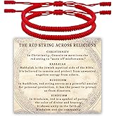 DAYANEY Red Bracelet for Women, Red String Bracelet for Protection as Valentine Gifts for Kids, Matching Jewelry for Couple, Christian Mens Good Luck Gifts Kabbalah Baby Braclets for Infant Girl