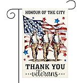 Thank You Veterans Patriotic Garden Flag 12x18 Inch Double Sided Festival Flag for Outdoor House Yard Lawn Garden Patriotic Decor (Veterans Flag)