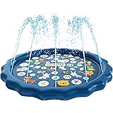 SplashEZ 3-in-1 Sprinkler for Kids, Splash Pad, and Wading Pool for Learning – Children’s Sprinkler Pool, 60’’ Inflatable Water Toys – “from A to Z” Outdoor Swimming Pool for Babies and Toddlers