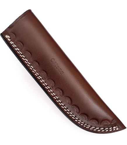 Funda Cuchillo Cuero Funda De Cuero Marrón Para Cuchillo De Hoja Fija - Hasta 7 Pulgadas, Estilo Rústico, Nueva Los Libros Del Saber