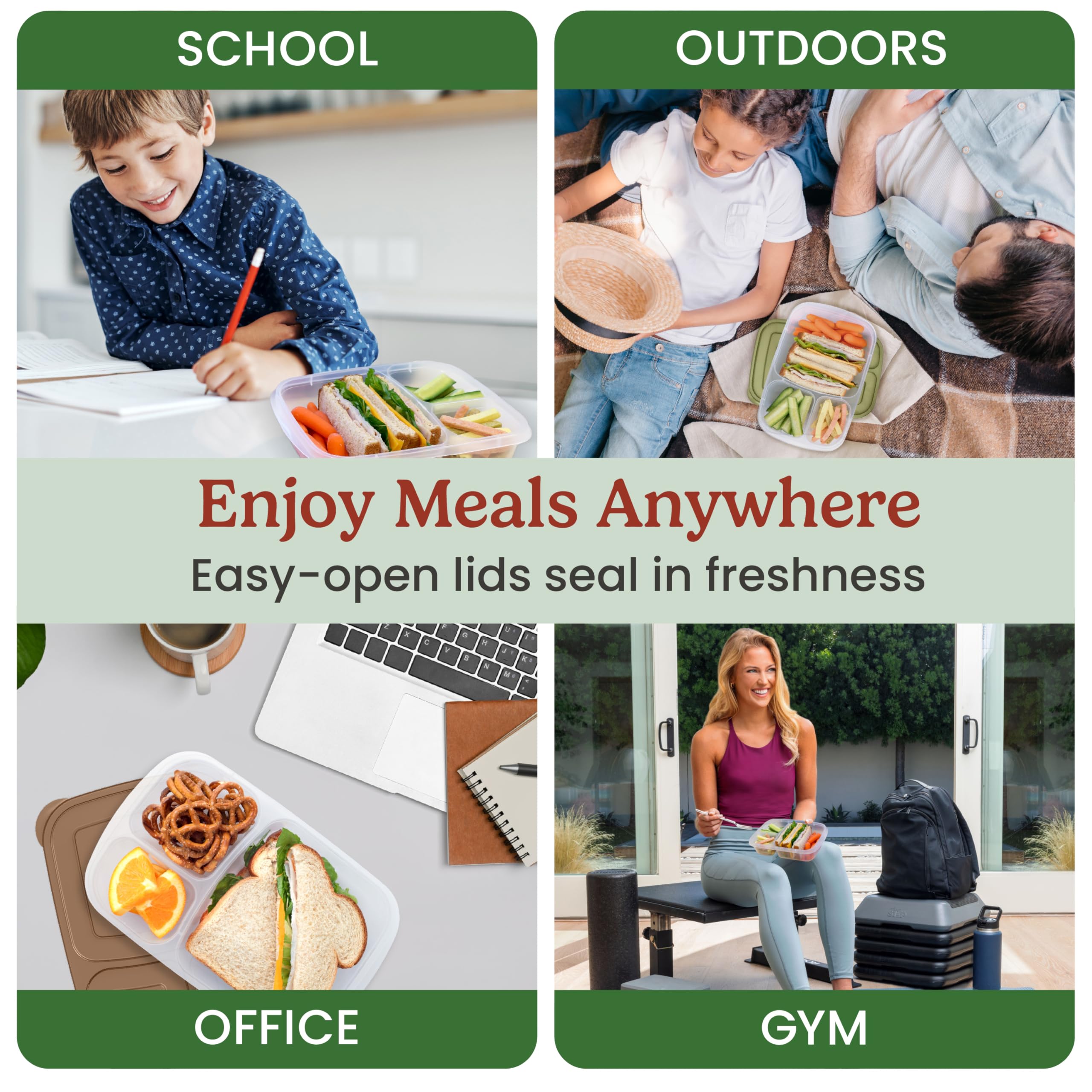 Mua Bentgo Easyboxes - Original Stackable Lunch Boxes - Reusable 3 ...