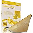 AWD Manuka Honey Gauze Dressing - 100% Impregnated Medical Grade Honey Patches - Medical Supplies, Wound Care, and First Aid - Gauze Pads 10 Count (4"x4")