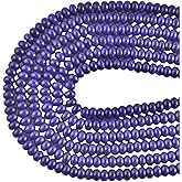 Rondelle Beads for Jewelry Making 5x8mm Natural Stone Beads 1 Strand 15.5inch Lentil Spacer Beads Rondelle Gemstone Bead Semi-Precious Stone Bead for Bracelet Necklace Crafts Lapis Lazuli