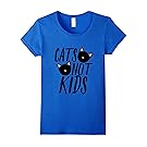 Womens Cats not kids t-shirt childfree funny humor fun child free XL Royal Blue