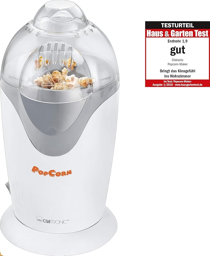Clatronic PM 3635 - Máquina para hacer palomitas en 2 minutos, 1200 W