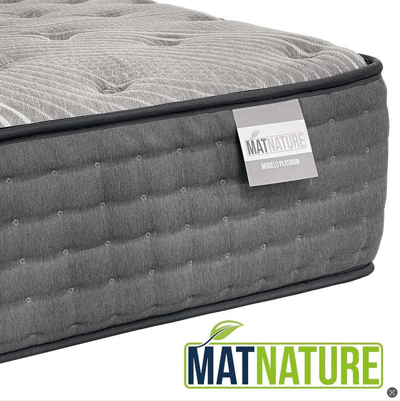 | Platina | Colchão Gran Confort Pro Múltiplos Descansos | Molas de Bolso e Espuma de Memória | Altura 30 cm | Respirável, antiderrapante e antiácaro (105 x 190 cm)
