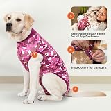 Suitical Recovery Suit Dog Medium Pink Camouflage view 5