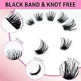 GGOKOK Wispy DIY Lash Extension Clusters 8-16mm D Curl Fluffy Individual Lashes view 3