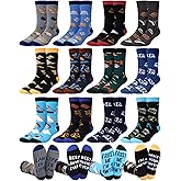 Eurzom 12 Pairs Lawyer Socks for Men Novelty Lawyers Cotton Dress Socks Valentine's Day Holiday Gift for Attorney Law School Students