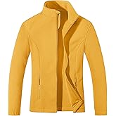 MAGCOMSEN Women's Fleece Jacket Zip Up Coat Lightweight Soft Warm Long Sleeve Jackets with Pockets for Winter