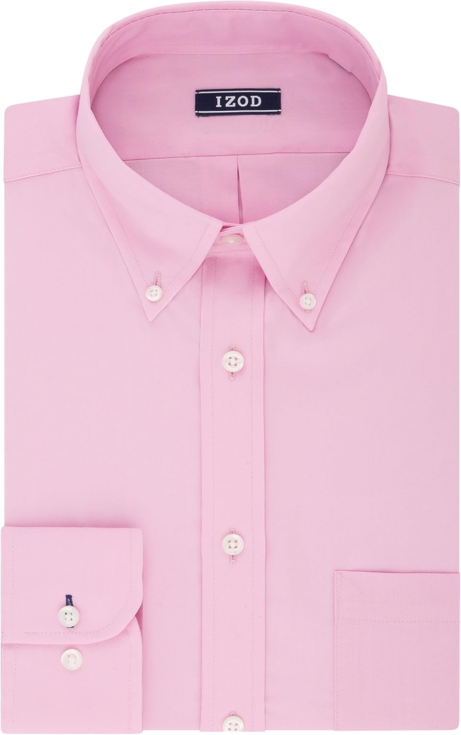 IZOD Men's Dress Shirt Regular Fit Stretch Solid Button Down Collar at  Men’s Clothing store