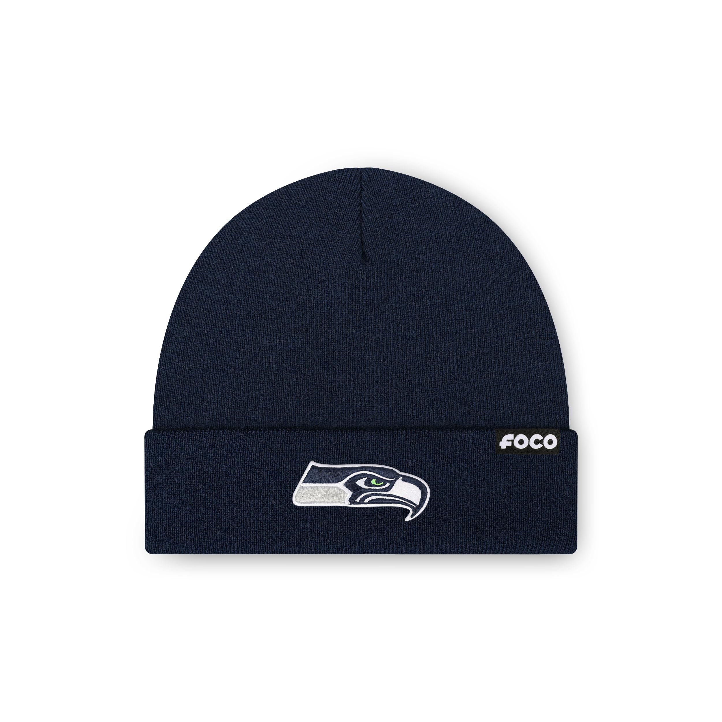 FOCO Men's Seattle Seahawks NFL Logo Basic Beanie