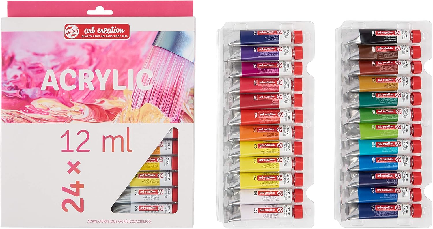 Talens Art Creation Acrylic Paint Starter Set, 24 Colors (12 ml tubes), Multi - Image 5