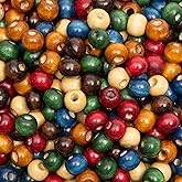 Luyoaozy 1000pcs Colorful Wooden Beads 8mm Wood Beads Loose Spacer Beads for Bracelet Necklace Jewelry Making DIY Craft(8mm-1000Pcs)