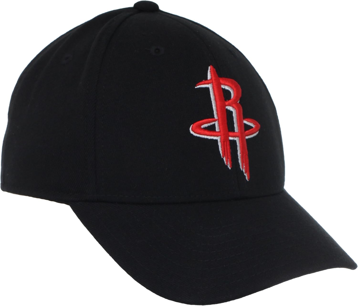NBA Houston Rockets Structured Flex Fit Hat, S/M, black
