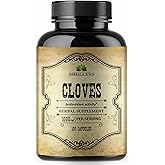 Cloves Capsules - Natural Dietary Supplement - Rich in Vitamins, Minerals, Manganese, Fiber - May Help Strengthen Bones, Promote Digestive Function, Antioxidant Support - 100 Caps