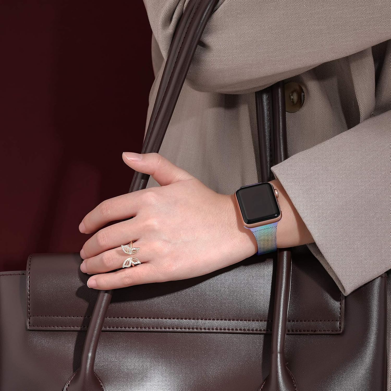 Ouwegaga Compatible With Apple Watch Strap 38mm 40mm 41mm 42mm 44mm 45mm - Image 4