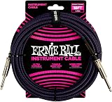 Ernie Ball 18' Braided Instrument Cable Purple Black