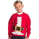 Kid's Santa's Elf Costume | Novelty Christmas Sweater, Holiday Child Sweatshirt
