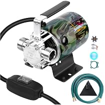 VIVOSUN Pompe de transfert d'eau, 1/10 HP 330 GPH 115 V Pompe utilitaire portable automatique avec interrupteur marche/arrêt, kit de tuyau d'eau pour