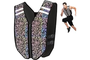 PROIRON Weighted Vest Soft Washable for Men Women Kids 6.5lbs/11lbs/17.5lbs/22lbs,Fully Reflective Running Weight Vest,No Leakage Weighted Vest for Fitness,Workout,Weight Loss,Strength Training