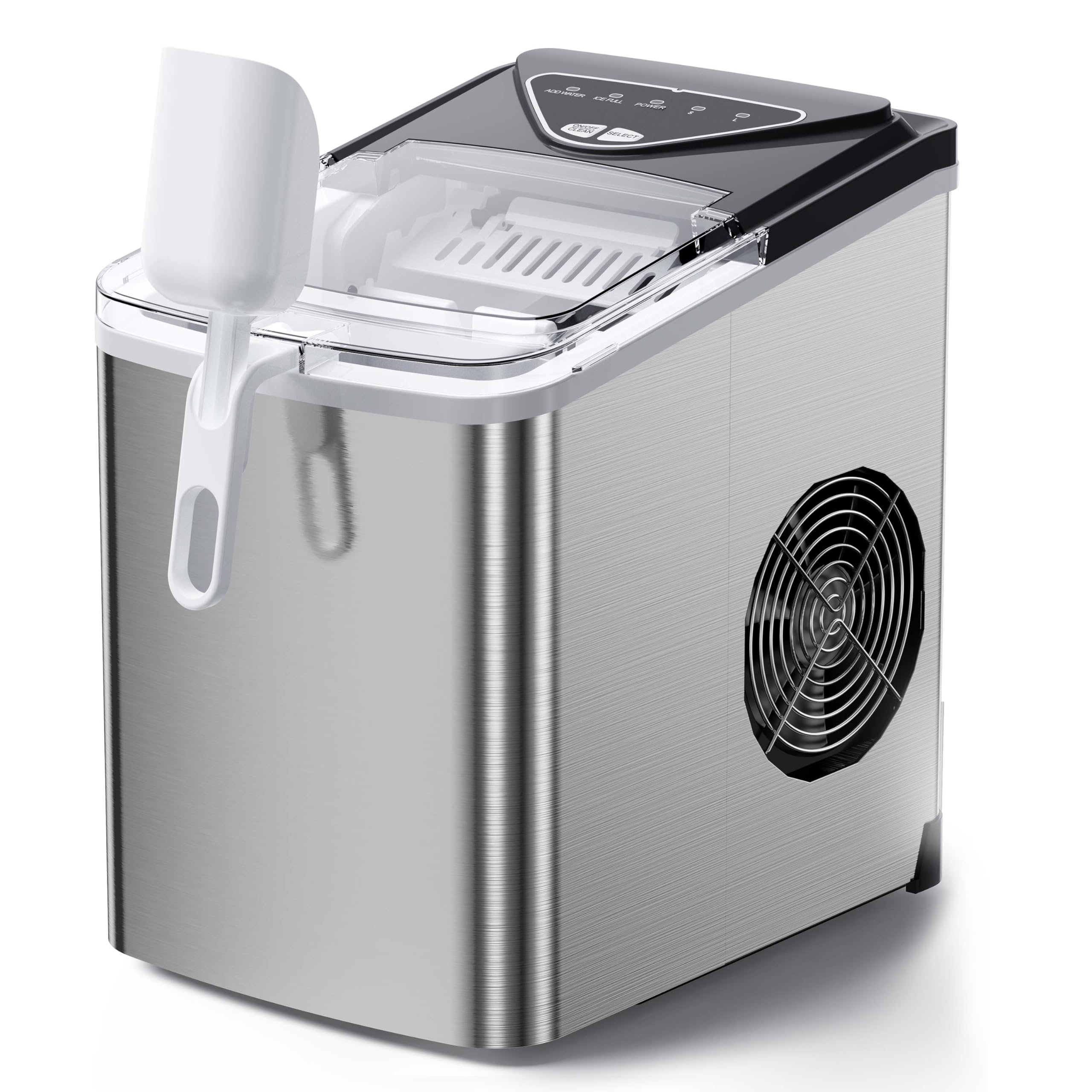 Silonn Countertop Ice Maker, 9 Ice Cubes in 6