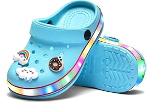 STAHOVY Kids' Boys Girls LED Clogs Cute Garden Shoes Cartoon Slides